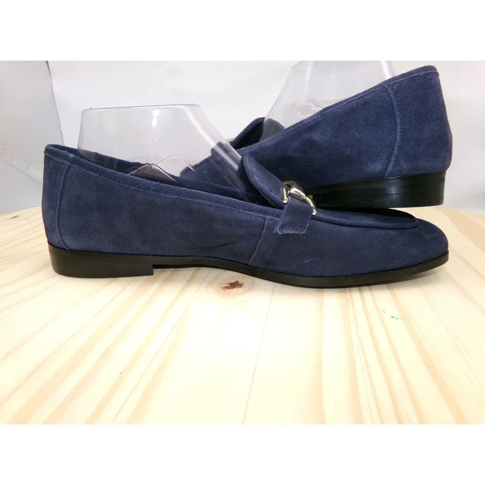 Hotter Horse Bit Loafers Shoes Womens Blue Size 9 Suede Slip On - Picture 5 of 8